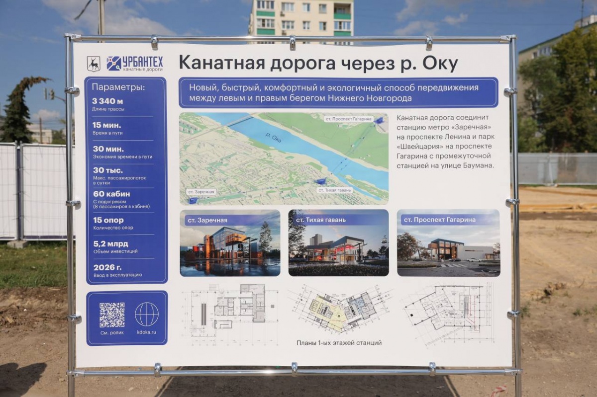 Строительство второй канатной дороги началось в Нижнем Новгороде - фото 1