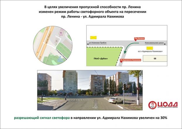 Режим работы светофора на проспекте Ленина изменен для лучшей пропускной способности - фото 2