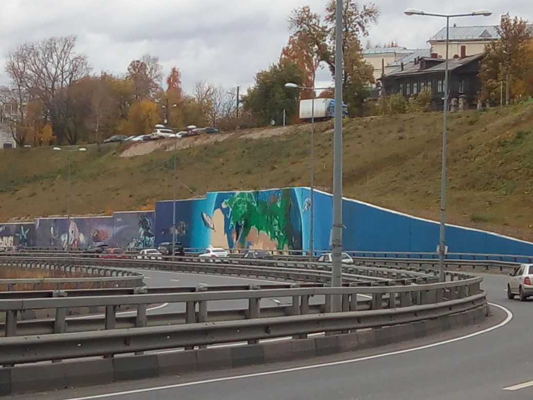 Граффити на подпорной стенке метромоста презентуют нижегородцам (ФОТО) - фото 1