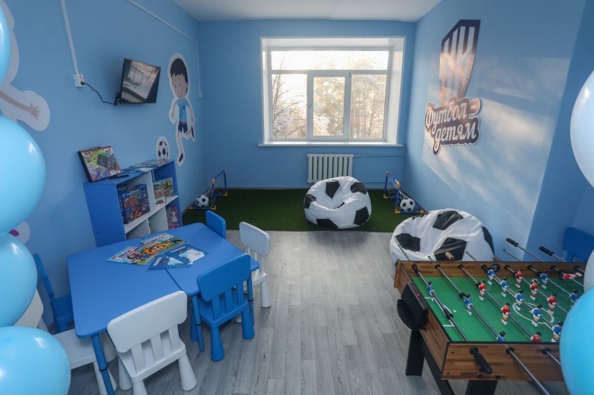 Футбольная комната открылась в нижегородской детской больнице № 27