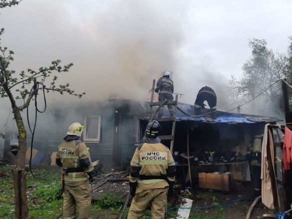 Два дома загорелись на улице Кузбасской в Нижнем Новгороде: погибла женщина - фото 3