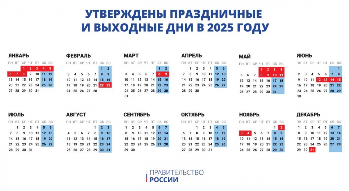 Стало известно, сколько будут отдыхать нижегородцы в 2025 году - фото 1